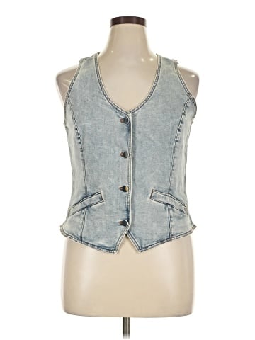 White House Black Market Denim Vest (view 1)