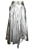 Scoop 100% Polyester Metallic Silver Formal Skirt Size S - photo 2