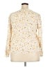 Gap 100% Rayon Floral Ivory 3/4 Sleeve Blouse Size XL - photo 2