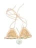 Montce 100% Polyester Tan Swimsuit Top Size M - photo 2