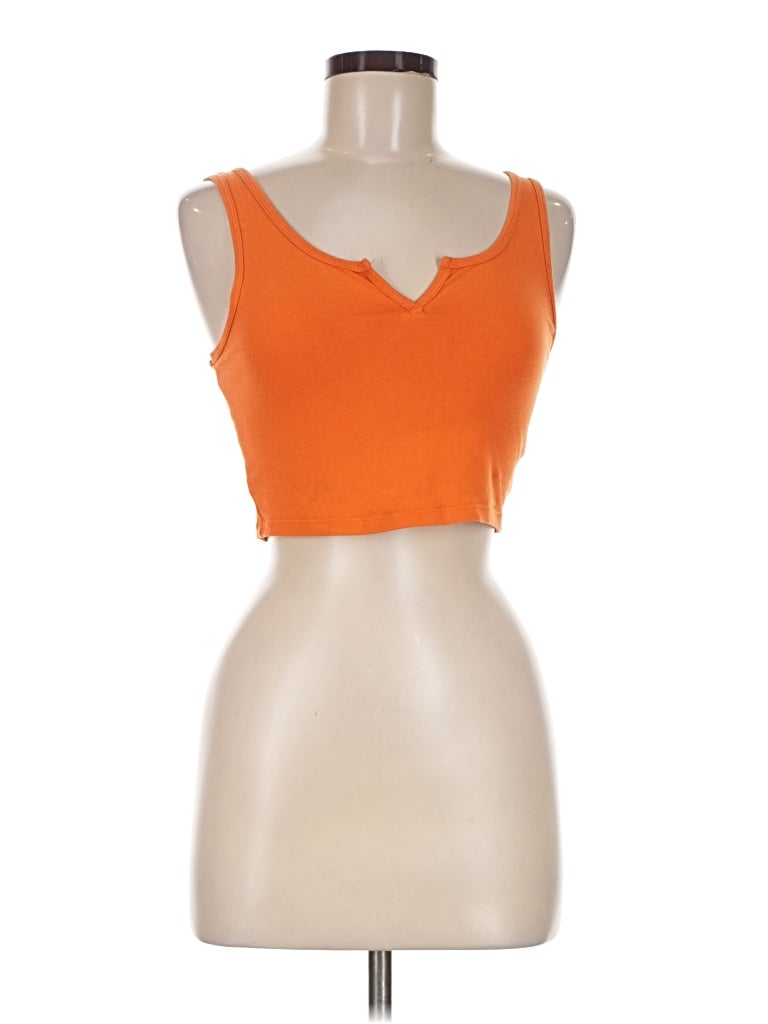 Pre-owned Wild Fable Tank Top Orange Strapless Neckline Tops