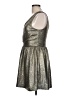One Clothing Metallic Silver Cocktail Dress Size L - photo 5