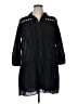 Zara Black 3/4 Sleeve Button-Down Shirt Size XL - photo 1