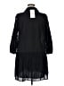 Zara Black 3/4 Sleeve Button-Down Shirt Size XL - photo 2