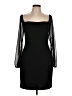 Express Solid Black Cocktail Dress Size L - photo 1