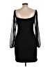 Express Solid Black Cocktail Dress Size L - photo 2