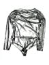Charlotte Russe Metallic Silver Gray Bodysuit Size XL - photo 2