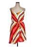 Express 100% Rayon Stripes Orange Casual Dress Size XL - photo 1