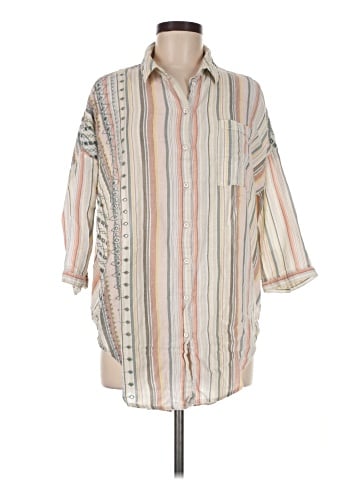 Akemi + Kin 3/4 Sleeve Button-Down Shirt (view 1)