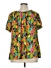 Cato Tropical Green Short Sleeve Blouse Size 16W - photo 2