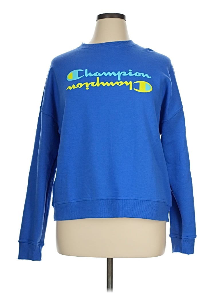 Pre-owned Champion Sweatshirt In Blue
