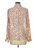 Jones & Co 100% Polyester Polka Dots Ivory Long Sleeve Blouse Size M - photo 2