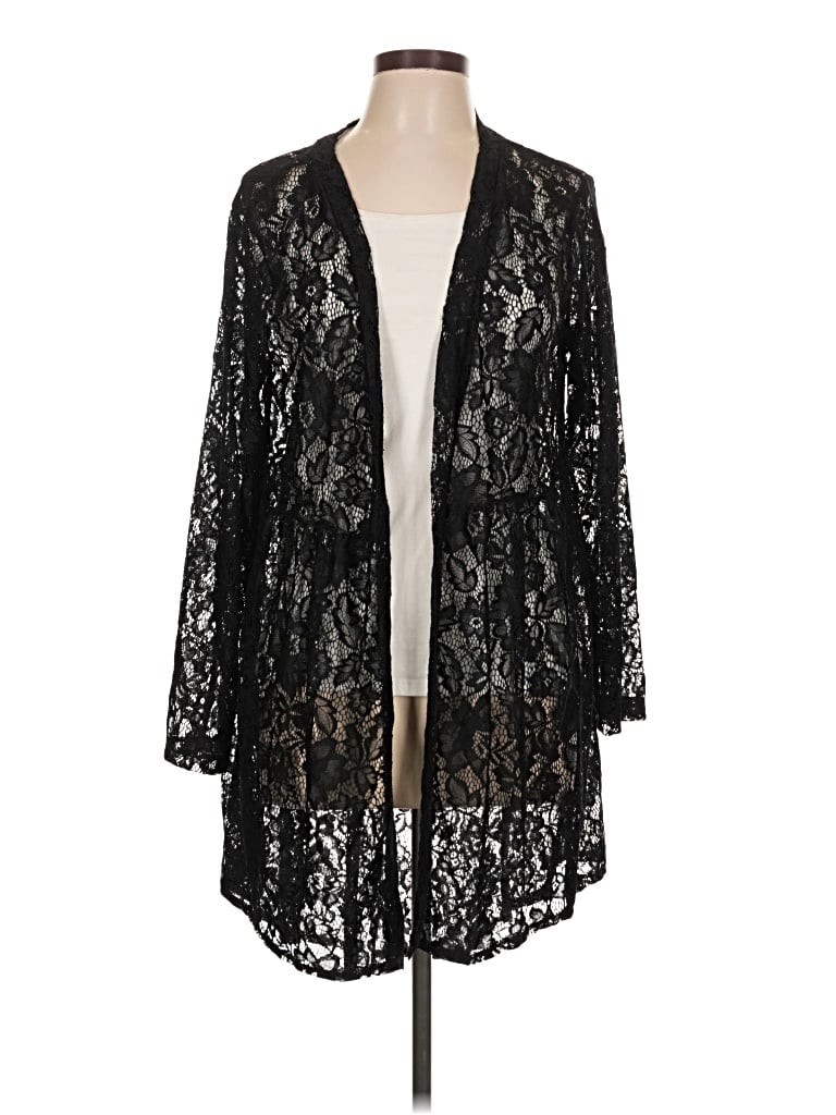 Pre-owned Shein Kimono In Black