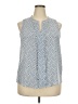 41Hawthorn 100% Recycled Polyester Blue Sleeveless Blouse Size XXL - photo 1