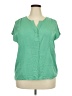 Nine West Green Short Sleeve Blouse Size XL - photo 1