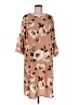 Les Amis 100% Polyester Print Brown Casual Dress Size M - photo 1