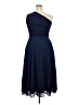 H&M 100% Polyester Blue Cocktail Dress Size L - photo 2