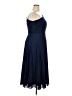 H&M 100% Polyester Blue Cocktail Dress Size L - photo 4