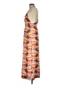 Timing 100% Rayon Print Orange Casual Dress Size M - photo 5
