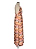 Timing 100% Rayon Print Orange Casual Dress Size M - photo 4