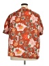 Unbranded 100% Polyester Floral Orange Short Sleeve Blouse Size 3X - photo 2