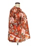 Unbranded 100% Polyester Floral Orange Short Sleeve Blouse Size 3X - photo 4
