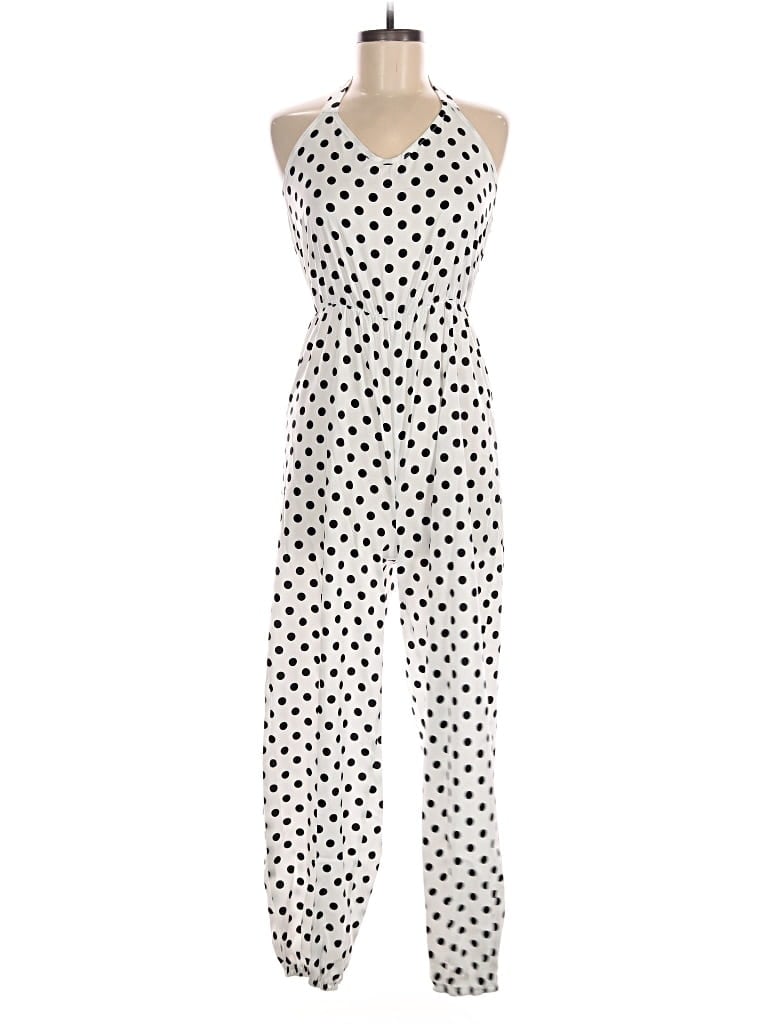 Pre-owned Shein Jumpsuit In White