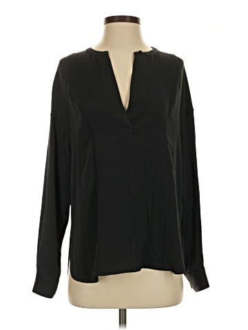 Vince. Long Sleeve Silk Top (view 1)