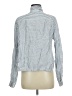 FRAME 100% Linen Stripes Blue Long Sleeve Blouse Size M - photo 2