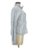 FRAME 100% Linen Stripes Blue Long Sleeve Blouse Size M - photo 4