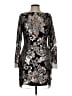 Alexia Admor Floral Silver Cocktail Dress Size L - photo 1