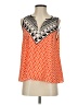 Le Sample 100% Polyester Orange Sleeveless Blouse Size S - photo 1