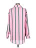 Unbranded 100% Polyester Stripes Pink Long Sleeve Blouse Size S - photo 2