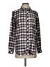 Athleta Checkered-gingham Gray Long Sleeve Button-Down Shirt Size S - photo 1