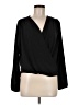 Aggie 100% Polyester Black Long Sleeve Blouse Size M - photo 1