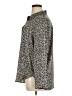 H&M 100% Polyester Animal Print Black Long Sleeve Blouse Size XL - photo 5