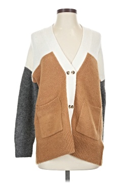 Madewell Allston Double-Button Cardigan Sweater in Colorblock (view 1)