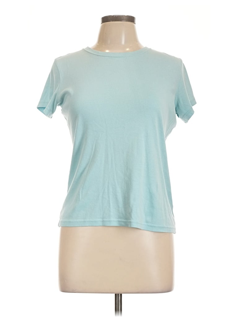 Pre-owned St. John's Bay Short Sleeve T-shirt In Teal