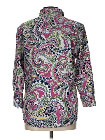 Chaps 3/4 Sleeve Button-Down Shirt (view 2)