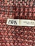Zara Houndstooth Burgundy Coat Size S - photo 6