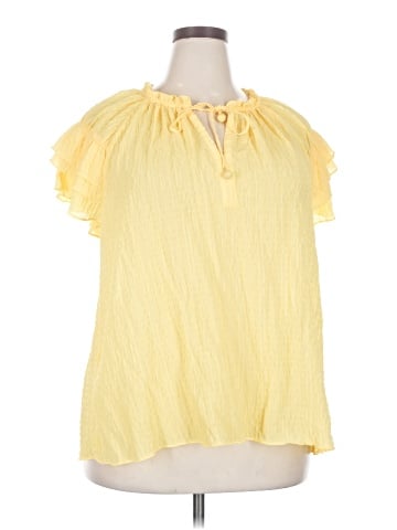Rose + Olive Short Sleeve Blouse (view 1)