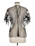 Zara Silver Short Sleeve Blouse Size M - photo 2