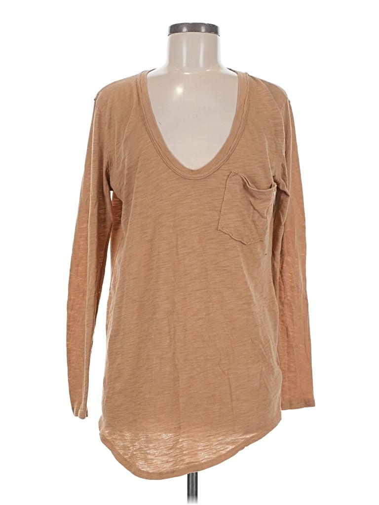 Pre-owned We The Free 3/4 Sleeve T-shirt In Tan