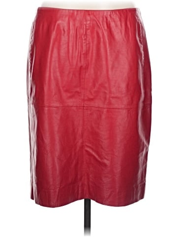 Anne Klein Leather Skirt (view 1)