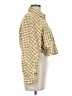 Zara Checkered-gingham Yellow Long Sleeve Button-Down Shirt Size M - photo 4