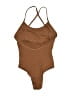 AGOLDE Solid Brown One Piece Swimsuit Size XS - photo 2