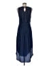 T Tahari 100% Polyester Solid Blue Cocktail Dress Size M - photo 2