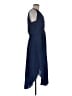 T Tahari 100% Polyester Solid Blue Cocktail Dress Size M - photo 4