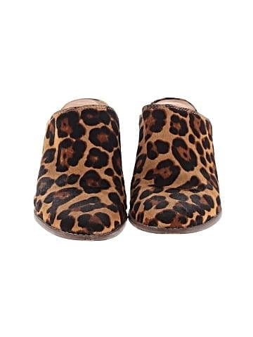 Madewell The Harper Mule in Leopard Calf Hair (view 2)