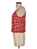 Madewell 100% Viscose Red Button-Down Cami in Full Bloom Size 2 - photo 5